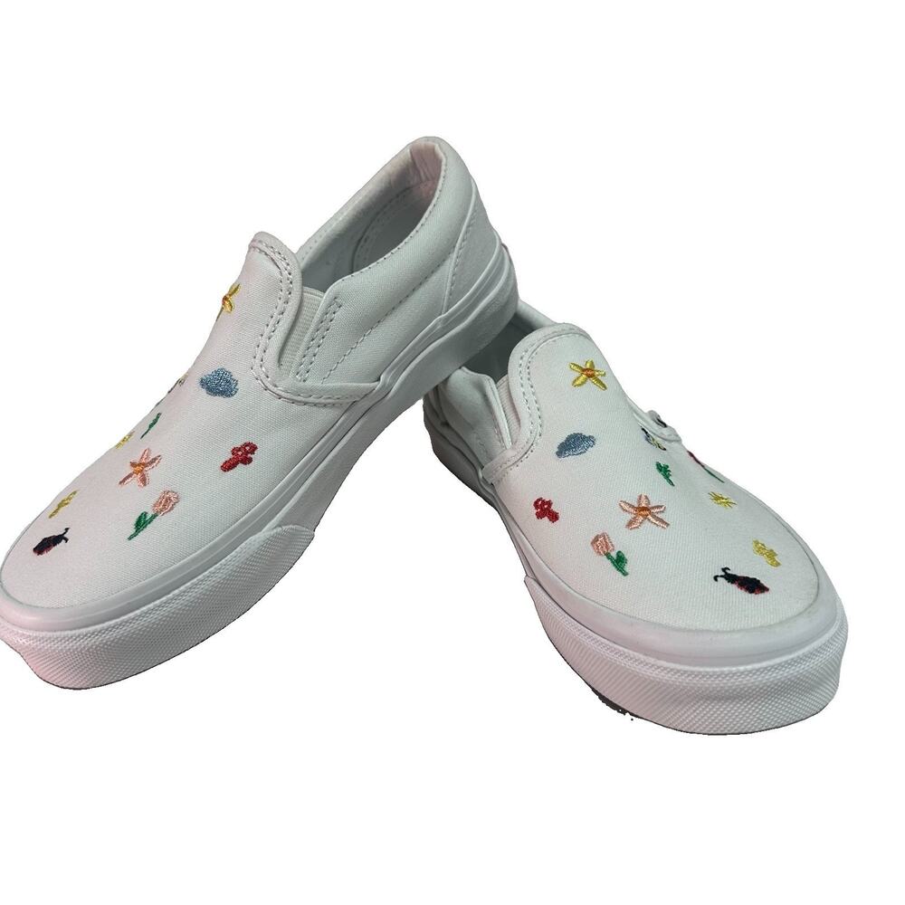 Limited Edition Vans Off The Wall Kids US 2 - EUR 32.5Ladybug Bee Floral Loafers